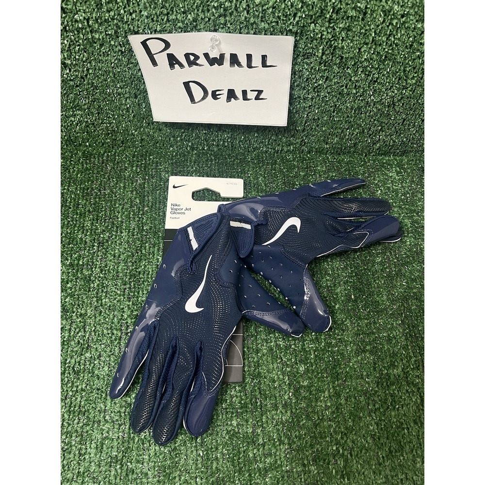 Nike Vapor Jet 8.0 Football Receiver Gloves Adult Size XL Navy White Brand New - Picture 3 of 6
